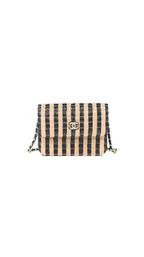 chanel raffia jute bag|CHANEL Raffia Jute Striped Belt Bag Black Beige .